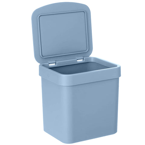 Lixeira Para Pia De Cozinha 2,5L Lixeira Compacta De Plástico Azul Glacial OU