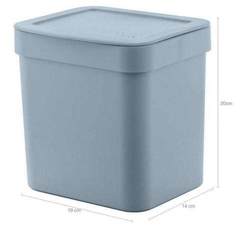 Lixeira para Pia de Cozinha de Plástico 4,7L Azul Glacial Ou