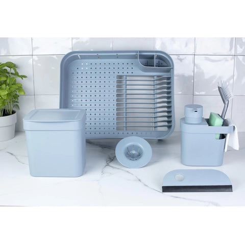 Lixeira para Pia de Cozinha de Plástico 4,7L Azul Glacial Ou