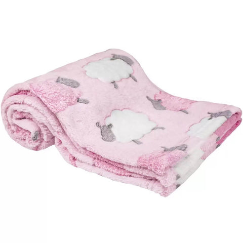 Manta Infantil De Soft Antialérgico Cobertor Para Bebe Rosa De Ovelinha Buba