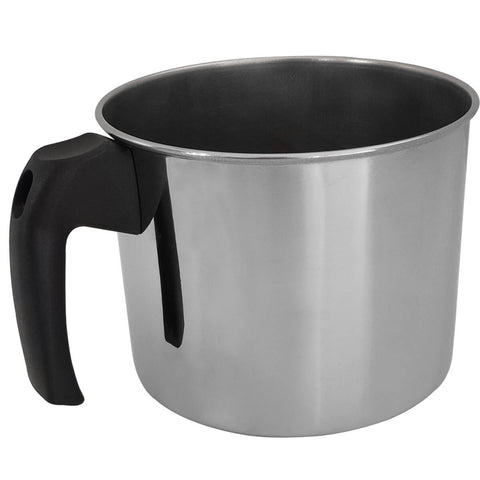 Leiteira Caneca Inox Fervedor Grande 2 Litros Com Cabo Baquelite Zanella