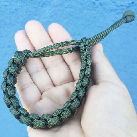 Pulseira Paracord 550lb Bracelete Tático 2,5m Corda De Sobrevivência Verde Oliva