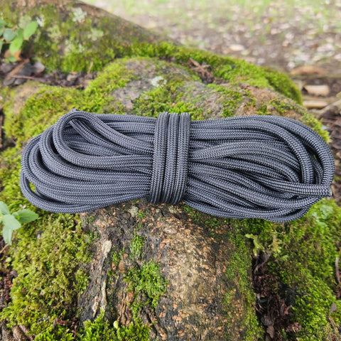 Paracord 750 Libras 5mm 387kg Corda de Sobrevivência Resistente 10 Metros Preto