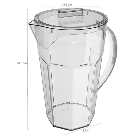 Conjunto Jarra 1,8 Litros e 4 Copos 400ml de Plástico para Servir Água Suco OU Natural