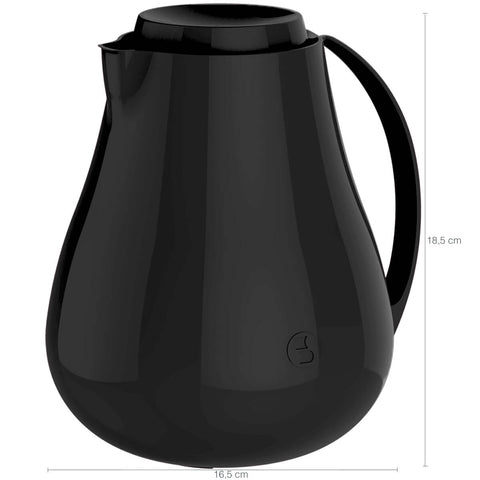 Bule Termico 750ml Bule De Café Chá Garrafa Termica Sonetto Preto