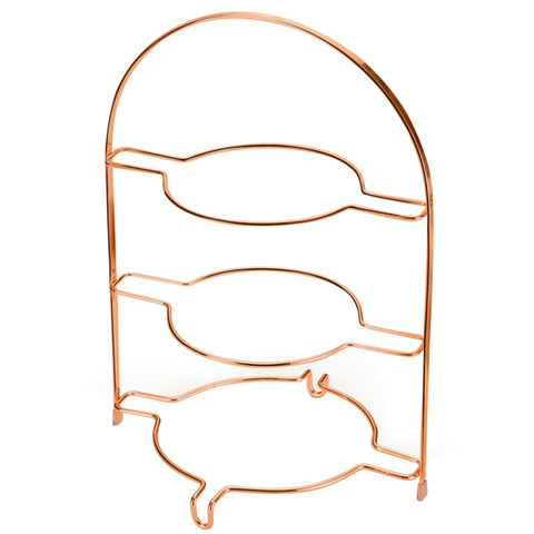 Suporte Porta Pratos Organizador 3 Níveis Rose Gold Bancada