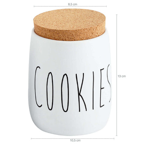 Kit 3 Porta Condimentos Sugar, Cookies e Coffee 850ml Potes para Açúcar, Biscoitos e Café OAK Branco