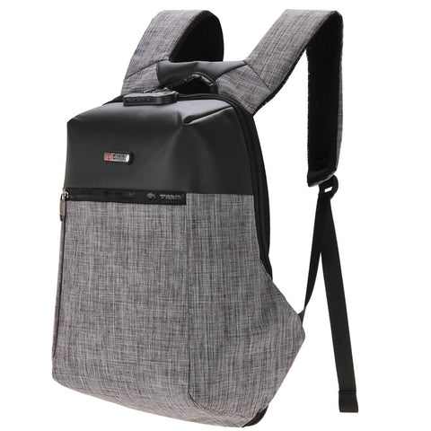 Mochila Antifurto Tonin Com Usb Cinza Para Notebook 15'' Anti Roubo