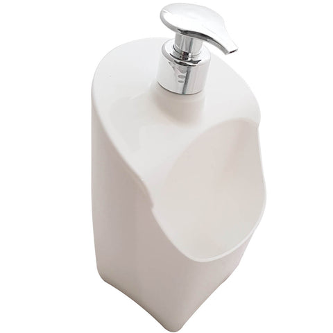 Dispenser Porta Detergente E Esponja Organizador De Pia Uz Branco
