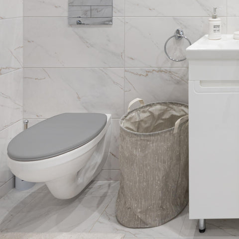 Assento Sanitário Almofadado para Vaso Sanitário Banheiro Clássico Cinza Sanremo