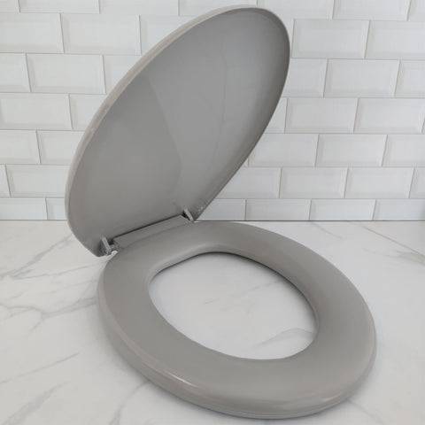 Assento Sanitário Almofadado para Vaso Sanitário Banheiro Clássico Cinza Sanremo