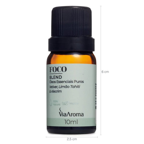 Blend De Óleos Essenciais Para Aromatizador Elétrico 10ml Via Aroma Foco