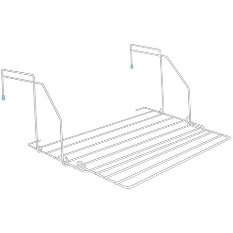 Varal Portátil de Janela Porta ou Box Prático Dobrável Aço Carbono Flick Secalux Branco