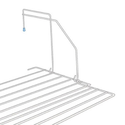 Varal Portátil de Janela Porta ou Box Prático Dobrável Aço Carbono Flick Secalux Branco