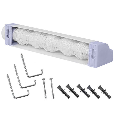 Varal Retrátil Automático de Parede com 5 Cordas de 4,1m Rotoflex Secalux Branco