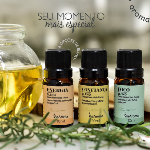 Blend De Óleos Essenciais Para Aromatizador Elétrico 10ml Via Aroma Foco