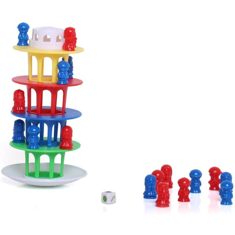 Brinquedo Mini Jogo Torre Quekai Dican Educativo Colorido Torre e Bonecos