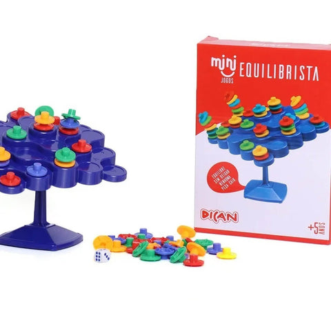 Jogo Infantil Equilibrista 2 a 3 Jogadores Linha Mini Jogos Dican Azul