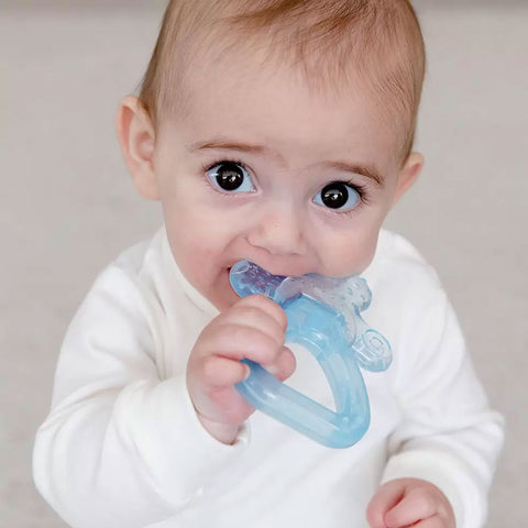 Mordedor para Bebê com Água Buba Massageador de Gengiva Azul