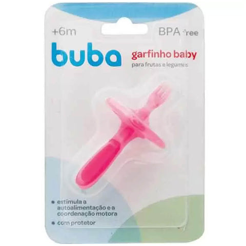Garfinho Infantil com Limitador para Frutas e Legumes Buba Colorido