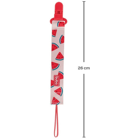 Prendedor de Chupeta Buba com Clipe de Prender Melancia Vermelho