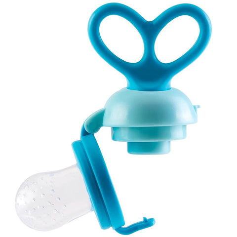 Porta Frutinha com Sugador de Silicone Buba Chupeta Alimentadora Azul