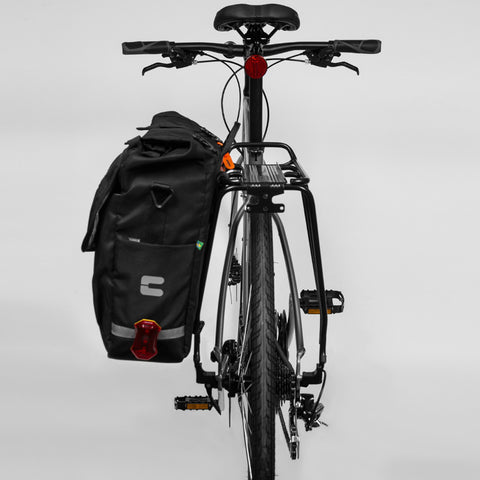 Alforje 15L Curtlo Bagageiro Bike Cicloturismo com Engate Fast Clip e Capa de Chuva Preto - U