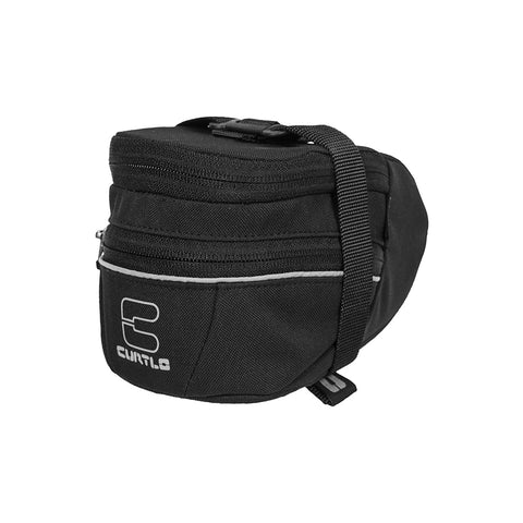 Bolsa de Selim II Curtlo para Bicicleta Bag para Bike 2 Compartimentos 0,7l Preto