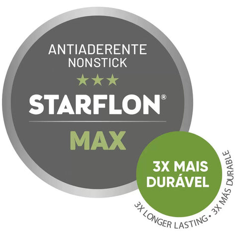 Jogo de Panelas Alumínio Antiaderente Caribe Starflon Max Tramontina 5 Peças Preto