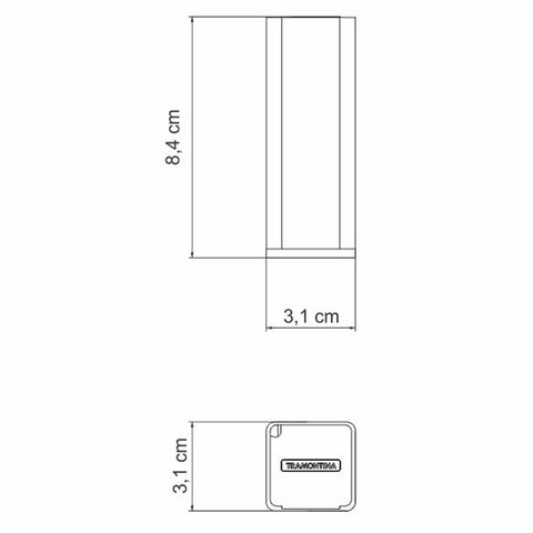 Paliteiro Tramontina Utility Suporte para Palitos de Dente Aço Inox