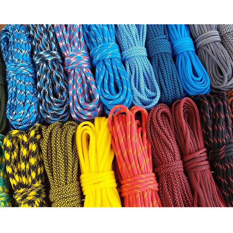 Paracord 550 Libras 4mm Corda De Sobrevivência Tática Militar 10 Metros 366kgf Amarelo