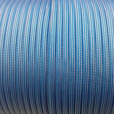 Paracord 550 Libras 4mm Corda De Sobrevivência Tática Militar 10 Metros 366kgf Striped Azul E Branco