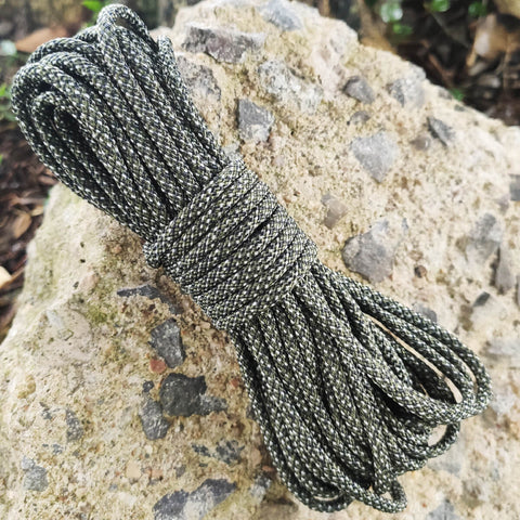 Paracord 550 Libras 4mm Corda De Sobrevivência Tática Militar 10 Metros 366Kgf Verde Cascavel