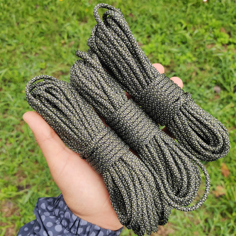 Paracord 550 Libras 4mm Corda De Sobrevivência Tática Militar 10 Metros 366Kgf Verde Cascavel