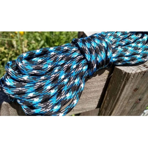 Paracord 550 Libras 4mm Corda De Sobrevivência Tática Militar 10 Metros 366Kgf Azul E Preto Diamond