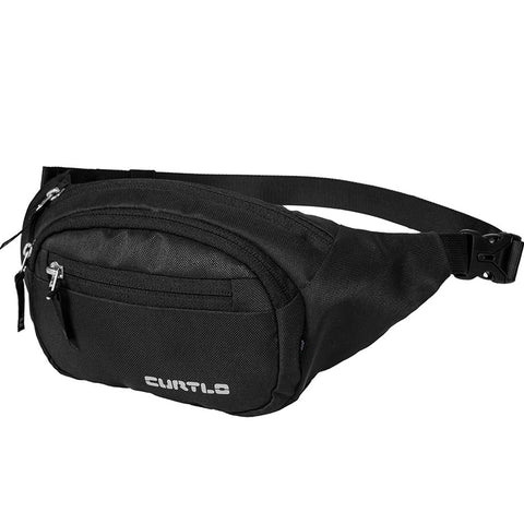 Pochete Towner 1,8L Curtlo em Poliéster 660 com Fita Abdominal Ajustável Preto