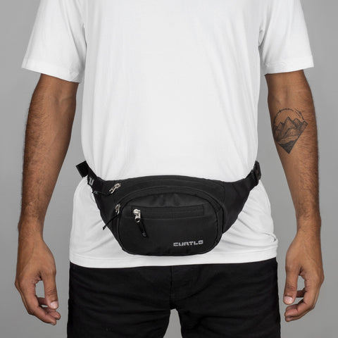 Pochete Towner 1,8L Curtlo em Poliéster 660 com Fita Abdominal Ajustável Preto