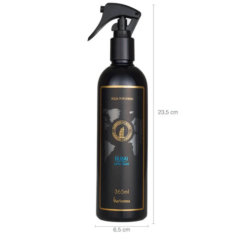 Água Perfumada Spray para Tecidos Roupas Dubai Lírio Gold 365ml Via Aroma
