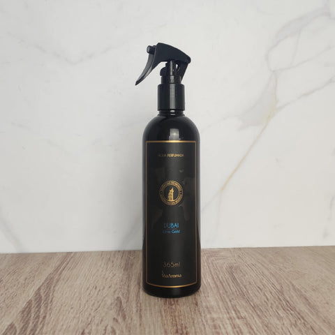 Água Perfumada Spray para Tecidos Roupas Dubai Lírio Gold 365ml Via Aroma