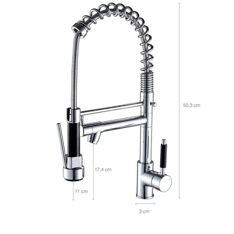 Torneira Misturador Monocomando Gourmet Flexível Com Gatilho em Metal