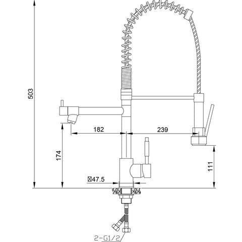 Torneira Misturador Monocomando Gourmet Flexível Com Gatilho em Metal