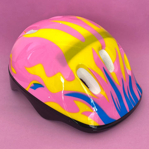 Kit de Proteção Infantil Capacete Cotoveleiras Munhequeiras e Joelheiras Zippy Toys Rosa