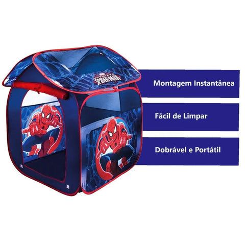 Barraca Infantil Portátil e Dobrável Casa do Homem Aranha Marvel Zippy Toys Azul