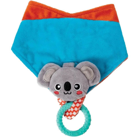 Babador Bandana para Bebê com Plush Mordedor e Pelúcia de Coala Buba Colorido