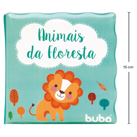 Livrinho de Banho para Bebê PVC Impermeável Buba Animais da Floresta Colorido