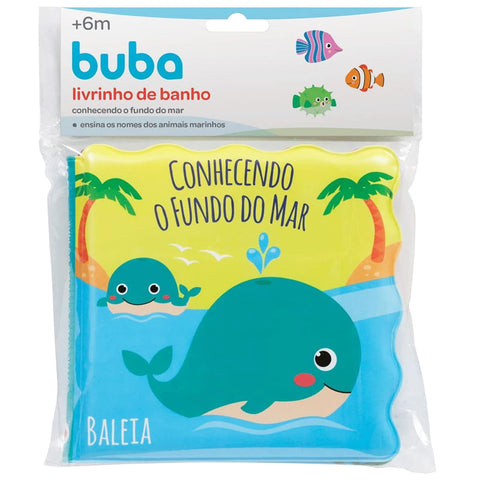 Livrinho de Banho para Bebê PVC Impermeável Buba Conhecendo o Fundo do Mar Colorido