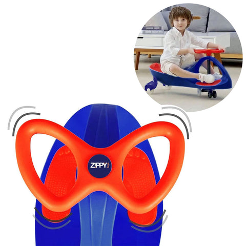 Carrinho Infantil Gira Gira com Direção Anatômica Zippy Toys em Metal e Plástico Azul