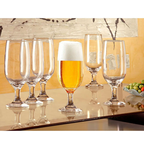 Conjunto de Taças para Cerveja 6 Peças 300ml Floripa Nadir Figueiredo em Vidro Transparente