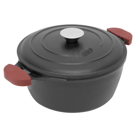 Caçarola de Ferro com Alças de Silicone para Fogão Forno 18n MTA 1,6l Preto