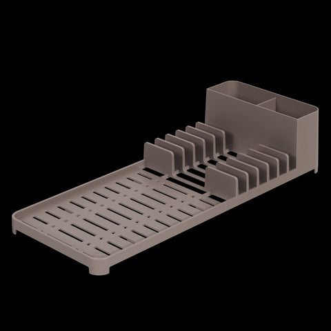 Kit 4 Organizadores de Pia Cozinha Coza Lixeira Escorredor Dispenser e Porta Talheres Warm Gray